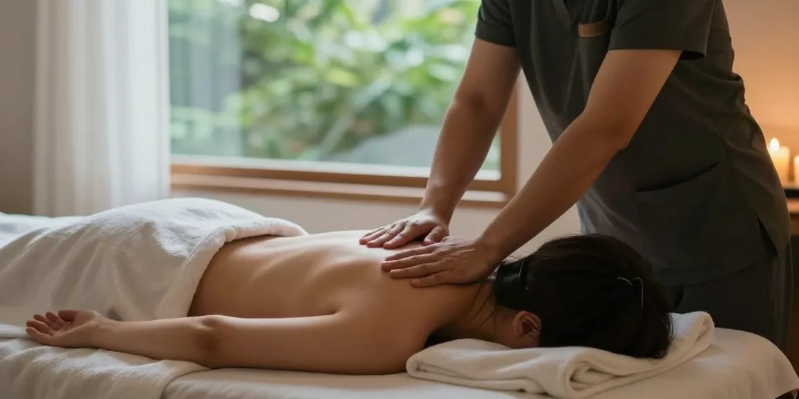 Relaxing 성남출장마사지 session in a serene environment promoting wellness.