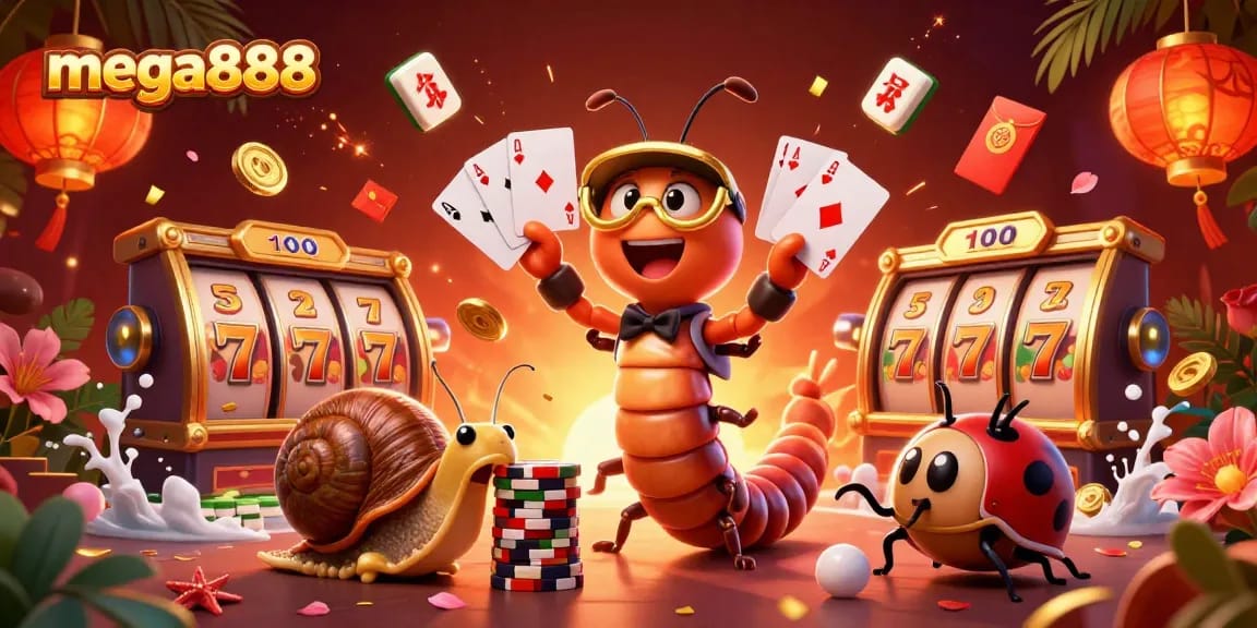 Play thrilling games at mega888 with dynamic slot action and vibrant casino elements showcasing excitement.