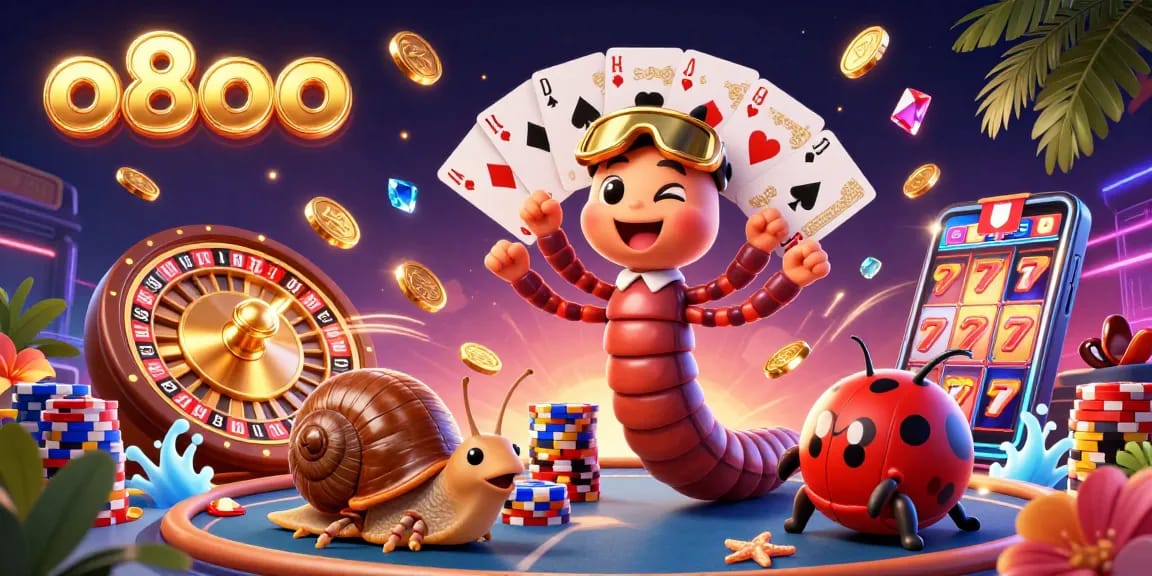 Engage with the vibrant casino world of o8oo featuring colorful gaming elements and exciting characters.