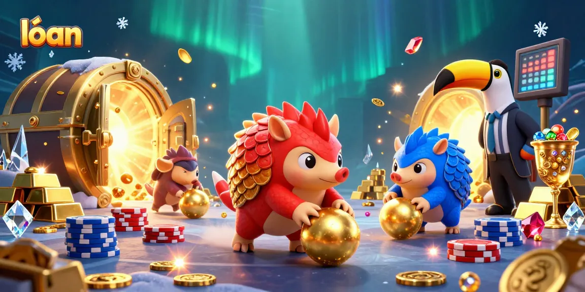 Engage with thrilling loan experiences through animated pangolins and dazzling casino treasures.