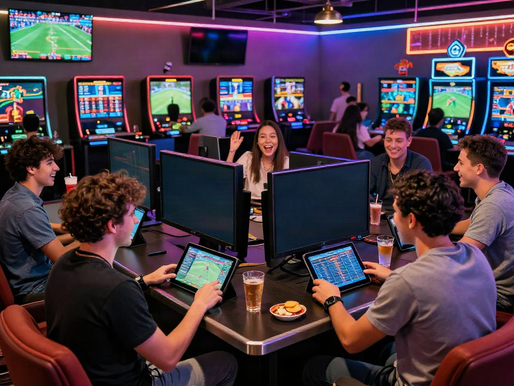 Engaged players enjoying the vibrant atmosphere at http://sin88-onl.com/ live gaming event with friends.
