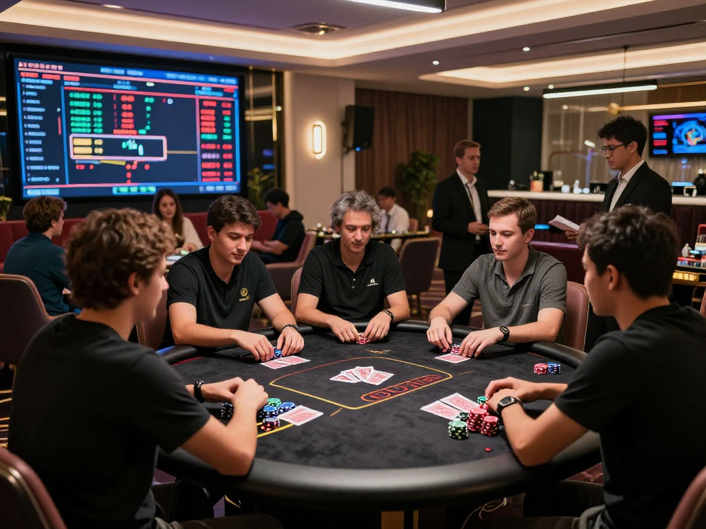 Exciting crypto casino scene with players enjoying a vibrant gaming experience.